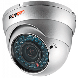 NOVIcam N38LW (ver.1144) Вандалозащищённая уличная всепогодная купольная IP видеокамера 3Мп с ИК подсветкой и мегапиксельным вариофокальным объективом