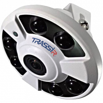 TRASSIR TR-D9161IR2 (1.4 мм) 6 Мп IP-камера с FishEye объективом и ИК-подсветкой