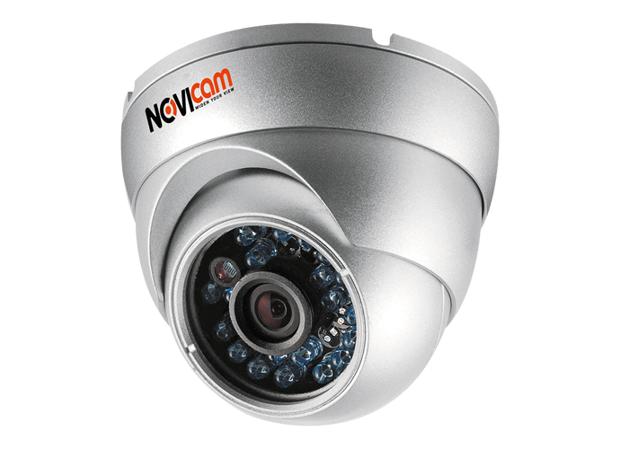 NOVIcam AC12W (ver.1160) Купольная Уличная всепогодная видеокамера AHD 720p с ИК подсветкой и мегапиксельным объективом